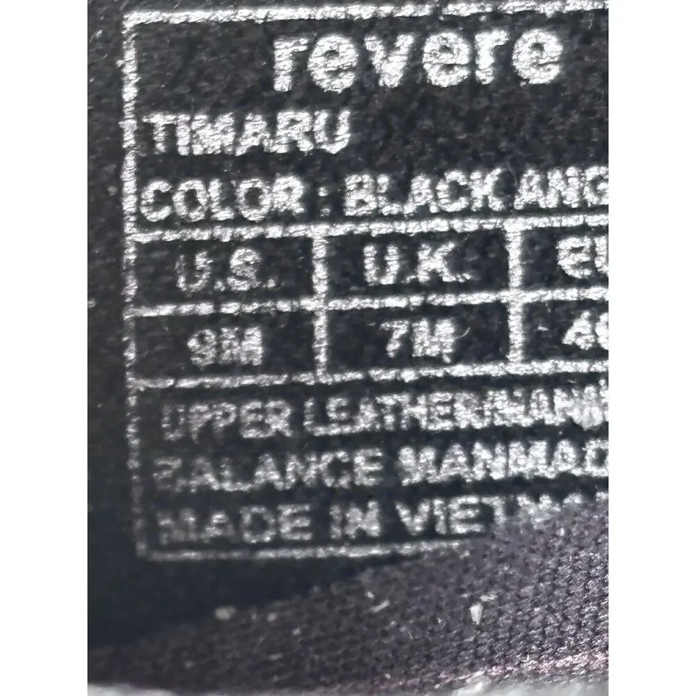 EUC Revere Women's Timaru Mary-Jane Shoes Black Angle 9.5